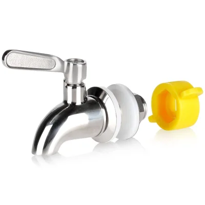 Метална резервна канелка - кранче за диспенсър, цвят инокс