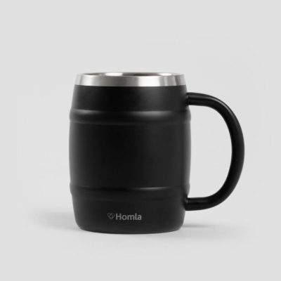 Метална термочаша за бира 480 мл GAIL, черна, HOMLA Полша