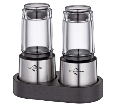 Сет мелнички за сол и пипер 11 см със стойка MIAMI, Kuchenprofi Германия