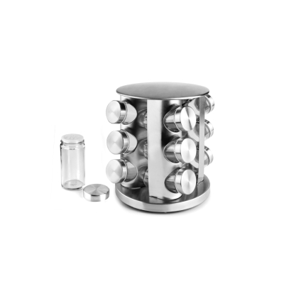 Въртящ се стоманен комплект за 12 вида подправки Elegance, IBILI Испания