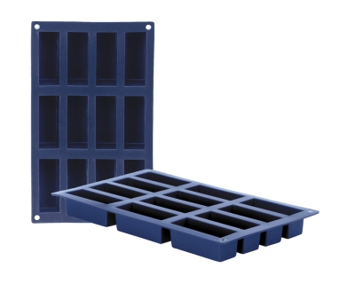 Силиконова форма за печене с 12 бр. правоъгълни гнезда Blueberry, IBILI Испания