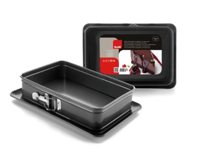 Правоъгълна форма за печене с падащо дъно и допълнителна основа Moka - 35 х 24 x H 8,6 см, IBILI Испания