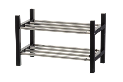 Регулируема поставка за обувки, цвят черен, 4LIVING 