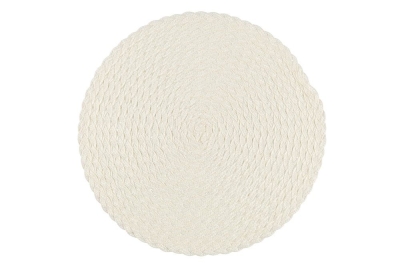 Подложка за хранене 38 см Letti, плетена - бяла - 4Living 