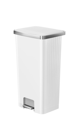 Кош за отпадъци с педал 90 л HANA II - бял, EKO EUROPE Холандия
