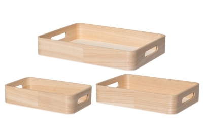 Комплект от 3 бр. дървени табли / подноси - 4LIVING 