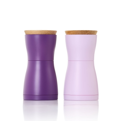 Сет мелнички за сол и пипер 13 см Twin, цвят тъмно и светлолилаво, AdHoc Германия
