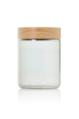 Стъклен буркан за съхранение 800 мл с акациев капак - PureJar, AdHoc Германия