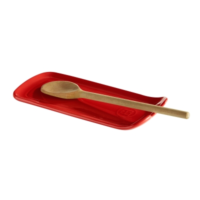 Керамична поставка за прибори за готвене SPOON REST, цвят червен, EMILE HENRY Франция
