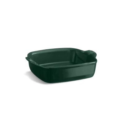 Керамична тава 22 x 22 см SQUARE OVEN DISH, цвят зелен кедър, EMILE HENRY Франция