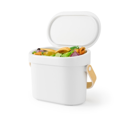 Кошче за компост 4 литра BELLWOOD, цвят бял / натурален, UMBRA Канада