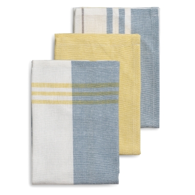 Комплект от 3 бр домакински кърпи за съдове 65 х 45 см Pasado - жълто-сини, KELA Германия