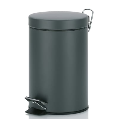 Кош за отпадъци с педал 3 литра Monaco, тъмно сив цвят, KELA Германия