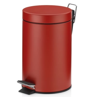 Кош за отпадъци с педал 3 литра Monaco, червен цвят, KELA Германия
