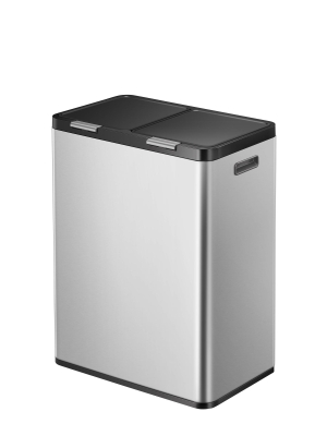 Кош за разделно събиране 2 x 30 л ESSENTIAL TOUCH - хром мат, EKO EUROPE Холандия