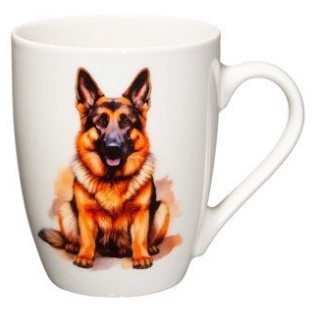 Порцеланова чаша с дръжка Немска овчарка - 340 мл, 4LIVING 