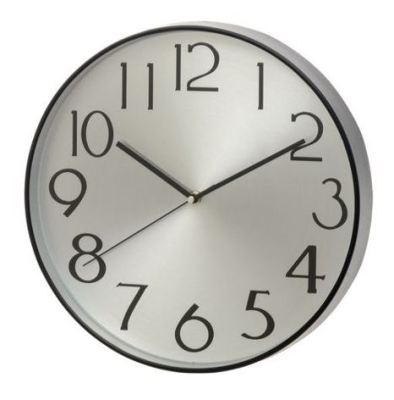 Часовник за стена Ø 30 см- цвят сребро, 4LIVING 