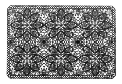 Подложка за хранене 30 х 45 см Lace - черна, 4LIVING 