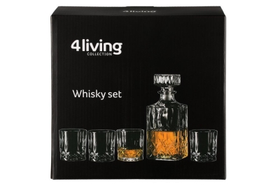 Стъклен сет за уиски - 5 части, 4Living