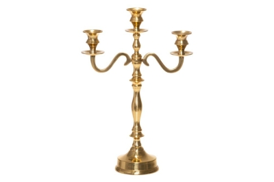 Свещник за 3 бр. свещи Aatto - 39 см - златен цвят - 4Living 