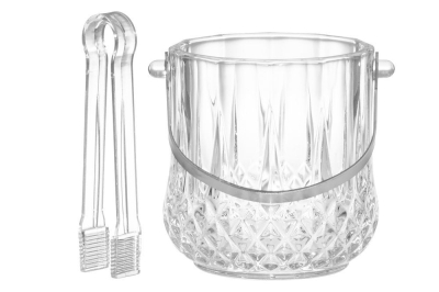Стъклен съд за лед с щипка - 4Living 
