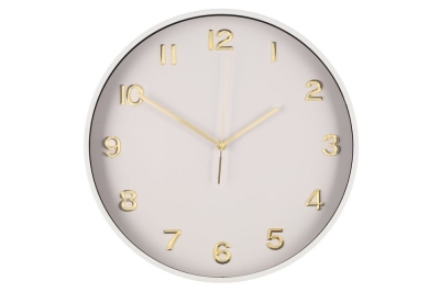 Часовник за стена Sella - цвят бял - Ø 40 см,4LIVING 