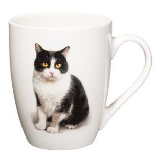 Порцеланова чаша с дръжка Домашна котка - 340 мл, 4LIVING 