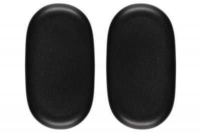 Керамична овална чиния - плато Robuste 2 броя, 31 х 17 см, черен мат с повърхност стил чугун MAKU, Tammer Brands Финландия