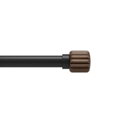 Телескопичен корниз за пердета и завеси 107 до 305 см EVIE PIN-POINT, цвят черен / орех, UMBRA Канада