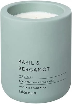 Ароматна свещ FRAGA, размер L, аромат Basil & Bergamot, цвят Pine Gray,BLOMUS Германия