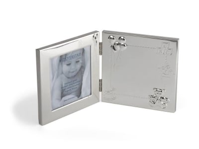 Бебешка рамка за снимка 9 х 9 см с капаче и сребърно покритие, ZILVERSTAD Нидерландия