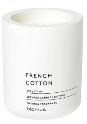 Ароматна свещ FRAGA размер L, цвят Lily White, аромат French Cotton, BLOMUS Германия