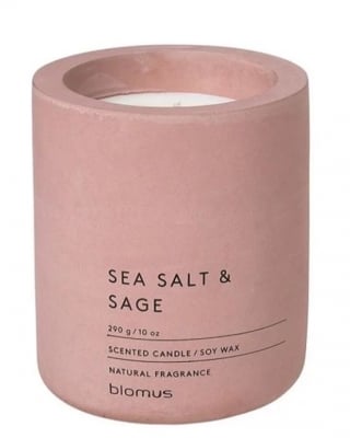 Ароматна свещ FRAGA размер L, цвят Withered Rose, аромат Sea Salt & Sage, BLOMUS Германия