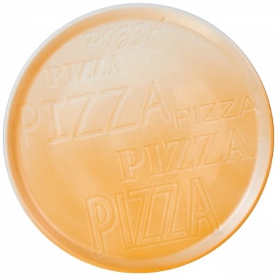 Порцеланова чиния за пица с борд 33 см, оранжев цвят, Tognana Италия