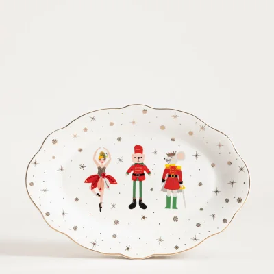 Порцеланово плато овал Лешникотрошачката LICOLA - 31 x 21 см, HOMLA Полша