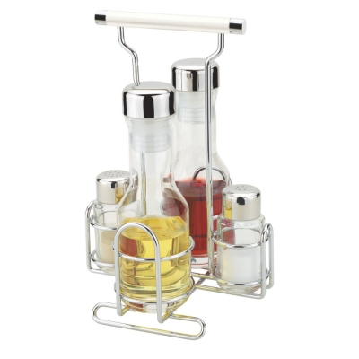 PERLE - оливерник 5 части, Titanium Color - светла дръжка