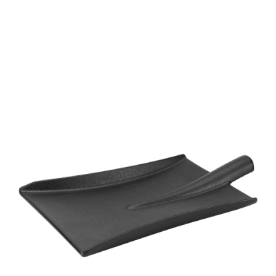 Керамично плато с форма на лопата - 25.5 x 18 x h 4 см, черен цвят