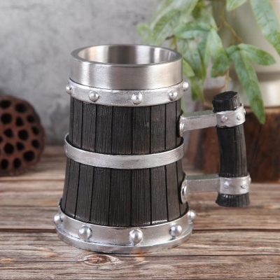 Стоманена чаша Бъчва 560 мл, 14.5 x 9.5 x 9.5 см, модел 3