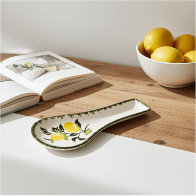 Керамична подложна лъжица 26.5 см - LEMON, декор лимони