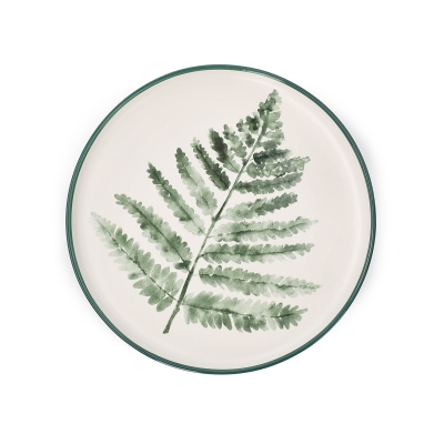 Порцеланова чиния 20 см BLYDE, листа от каучуково дърво, HOMLA Полша