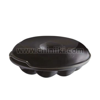 Керамична форма за печене на питки 30.5 см, CROWN BAKER, черен цвят, EMILE HENRY Франция