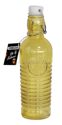 Жълта стъклена бутилка с клипс затваряне, 500 мл, Old Fashion