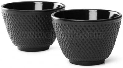 Чугунени чаши за чай 80 мл, 2 броя, черен цвят, BREDEMEIJER Нидерландия