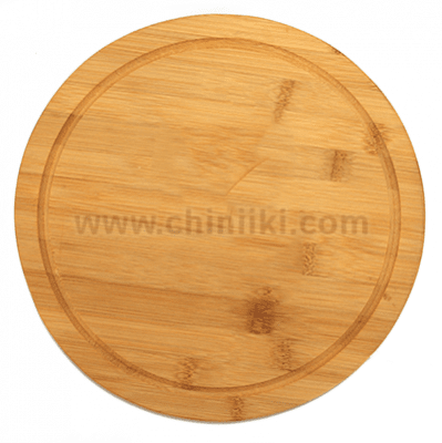 Бамбукова кръгла дъска за сервиране 28 см