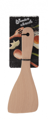Дървена шпатула КЪСА за готвене 22 см