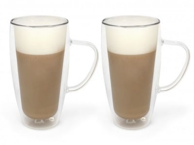 Двустенни чаши 400 мл Cappuccino/Latte Macchiato, 2 броя, BREDEMEIJER Нидерландия