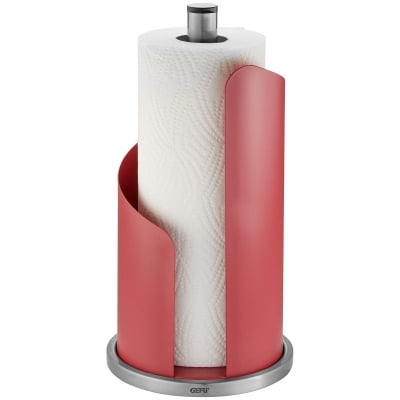 Стоманена стойка за кухненска хартия CURVE, цвят малинено червен, GEFU Германия
