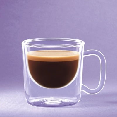 Двустенни чаши за кафе 85 мл, 2 броя, INDIA, LUIGI BORMIOLI Италия