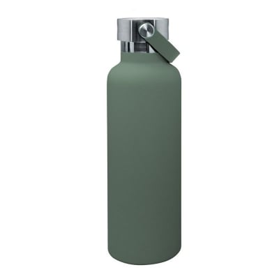Двустенна спортна бутилка 750 мл, маслинено зелен цвят, Nerthus Испания