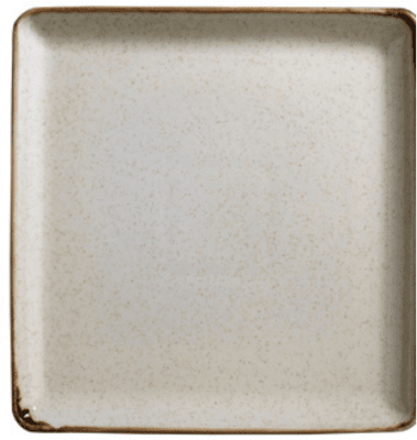 Порцеланова квадратна плитка чиния 27 x 27 см PEARL TAN, бежов цвят, KUTAHYA Турция